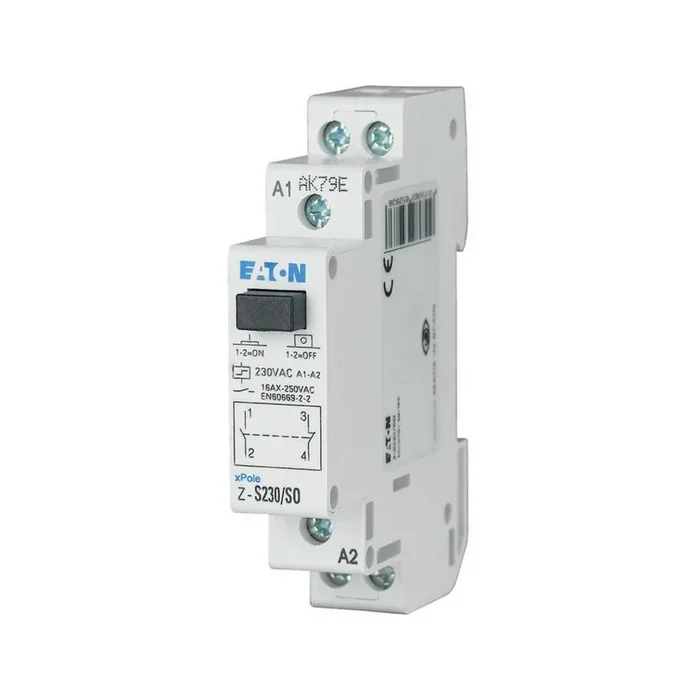 Télérupteur Eaton, 1 RT, bobine 240V c.a. Rail DIN