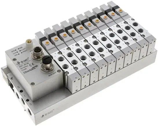 Terminal de vanne 10×5/2 voies, EtherCAT, G 1/8″ sur vannes (en haut)
