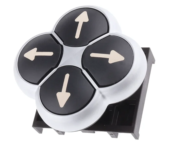 Tête de bouton poussoir Eaton, RMQ Titan M22 Noir, Ø découpe 22mm, Momentané