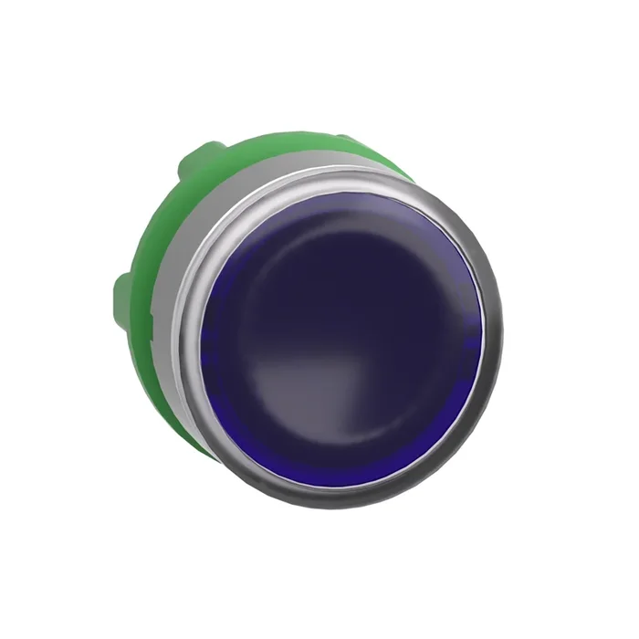 Tête de bouton poussoir Schneider Electric, Harmony XB5 Bleu, Ø découpe 22mm, Retour par ressort