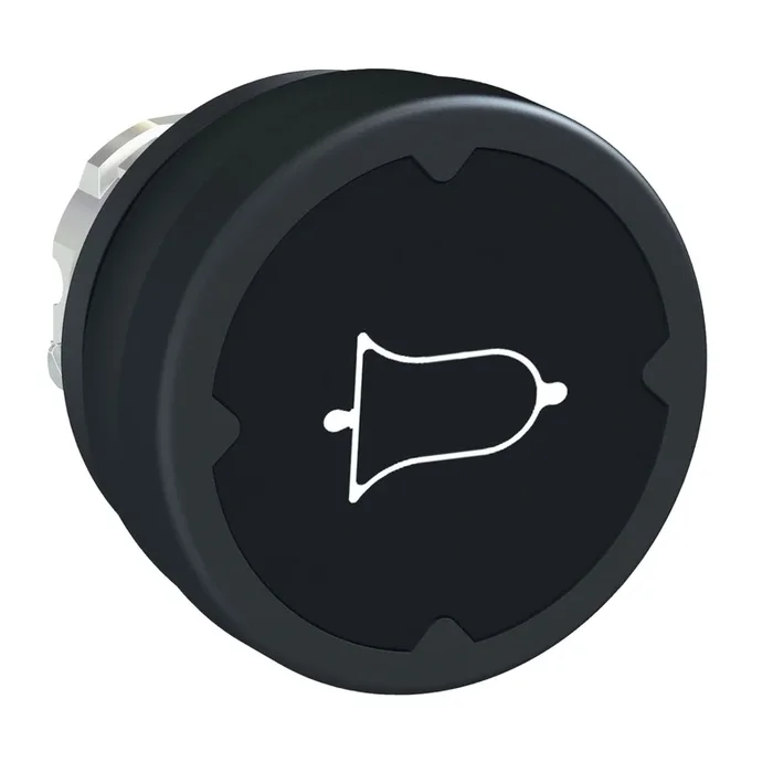 Tête de bouton poussoir Schneider Electric, ZB4 Noir, Ø découpe 22mm, Retour par ressort