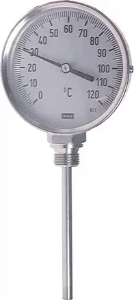 Thermomètre bimétallique vertical D100/0 à +160°C/160mm
