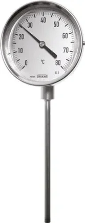 Thermomètre bimétallique, vertical D100/-30 à +50°C/200mm, acier inoxydable