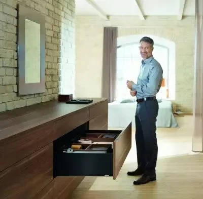 Tiroir LÉGRABOX hauteur C : 144 mm – noir terra mat