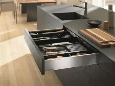 Tiroir LÉGRABOX hauteur M : 106 mm – inox