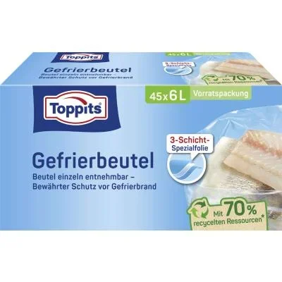 TOPPITS Sachet de congélation, 20 x 6 litres, 290 x 410 mm