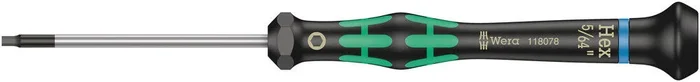 Tournevis électronicien pour vis six pans creux 2054 Hex-Plus 5/64&Prime; x 60 mm WERA – 05118078001