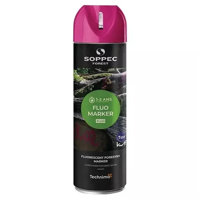 Traceur forestier fluorescent rose 500 ml