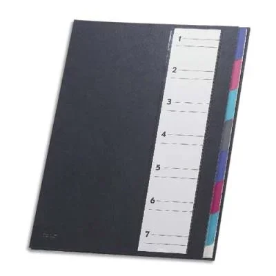Trieur Mon Dossier – 12 compartiments – format 24,5×32 cm – coloris noir