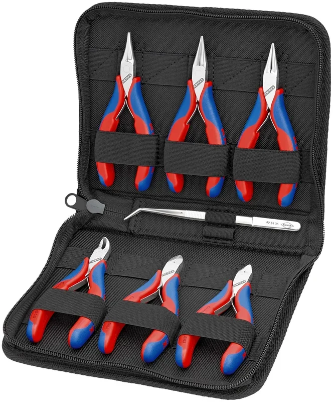 Trousse composée d’un lot de 6 pinces – Gainage bi-matière KNIPEX – 002016