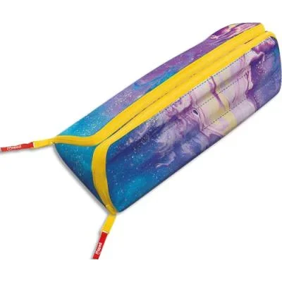 Trousse xxL double compartiments Maped, réversible et personnalisable. Marbling rose