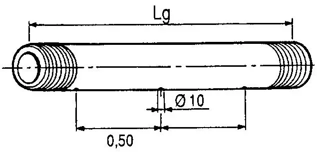 Tube 25 mm pvc 3 trous 10 mm