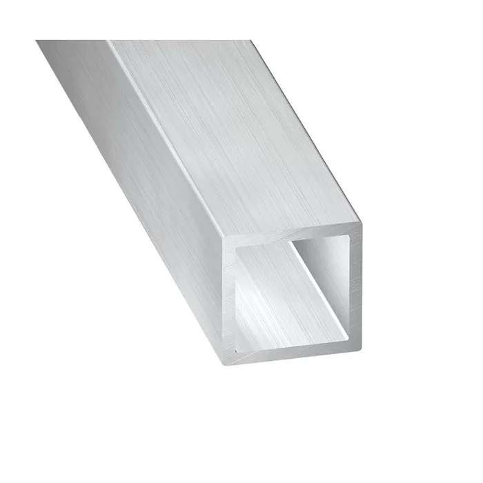 Tube carre creux en aluminium brut