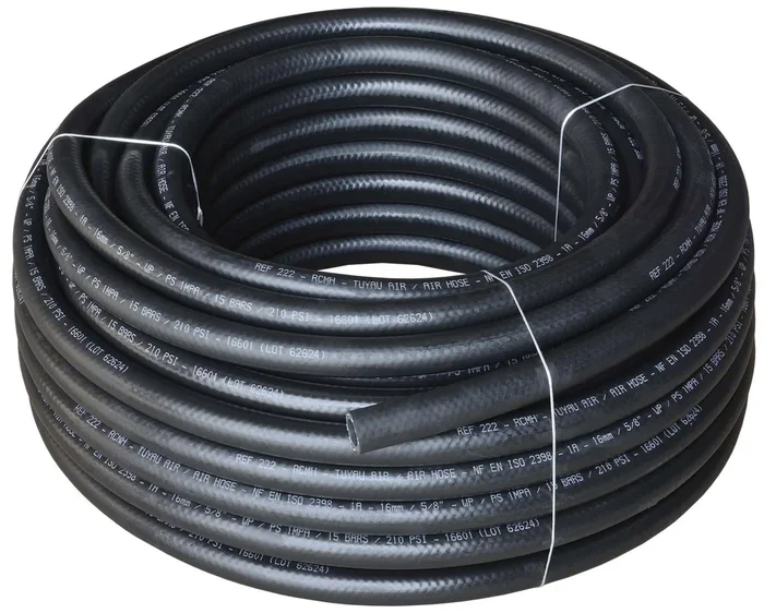Tuyau air comprime noir 15 bars caoutchouc d.6mm 20m DRAKKAR EQUIPEMENT – 09506