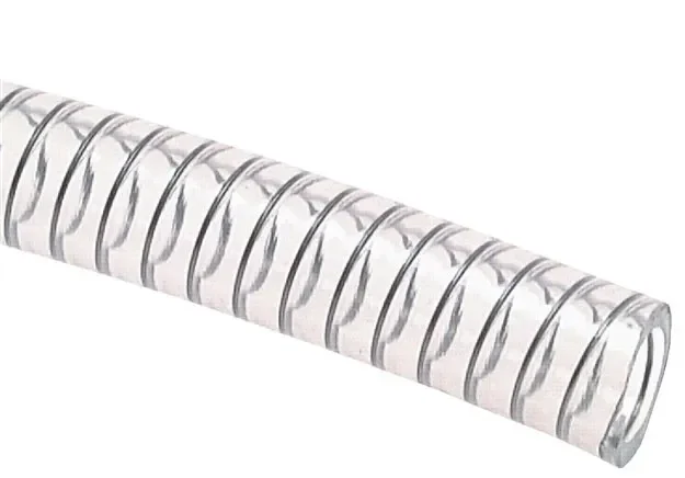 Tuyau d’aspiration-refoulement en PVC avec spirale en acier 60×6,0mm