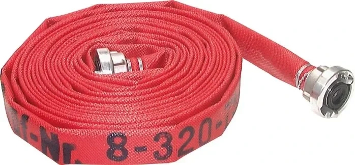Tuyau d’incendie DIN 14811, DN52-52-C, rouge, classe 2, 15mtr