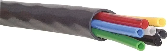 Tuyau multiple en polyamide 8 x 6 mm, rouleau de 25 mtr. 12 conducteurs