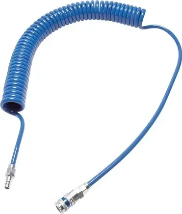 Tuyau spiralé Cejn PUR 16 x 11 mm avec raccord, 4,0 m. Raccord de sécurité DN 7,2.