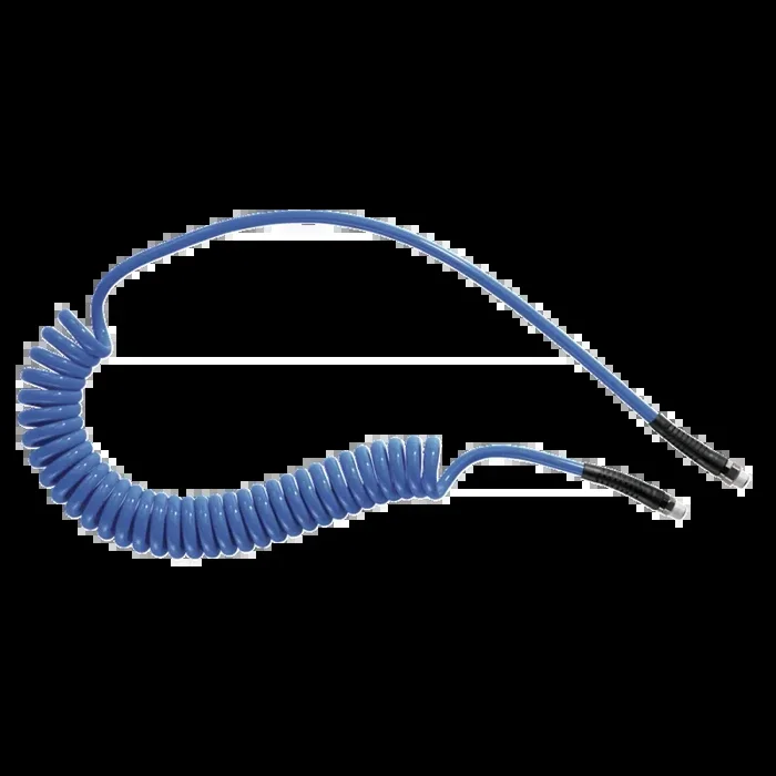 Tuyau spiralé en polyuréthane Prevost 8 x 12 mm – 8 m avec raccord fileté fixe et raccord fileté rotatif