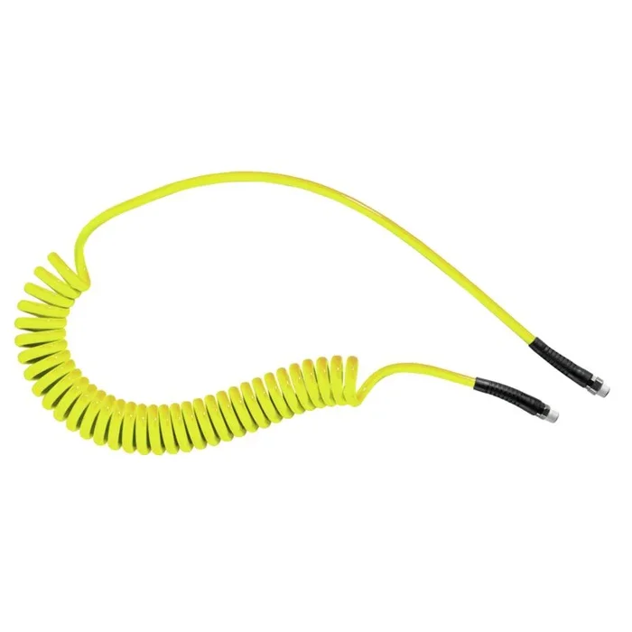 Tuyau spiralé Pus, avec raccord R 1/4, Jaune, Diam.ext 10mm, Long. 4m