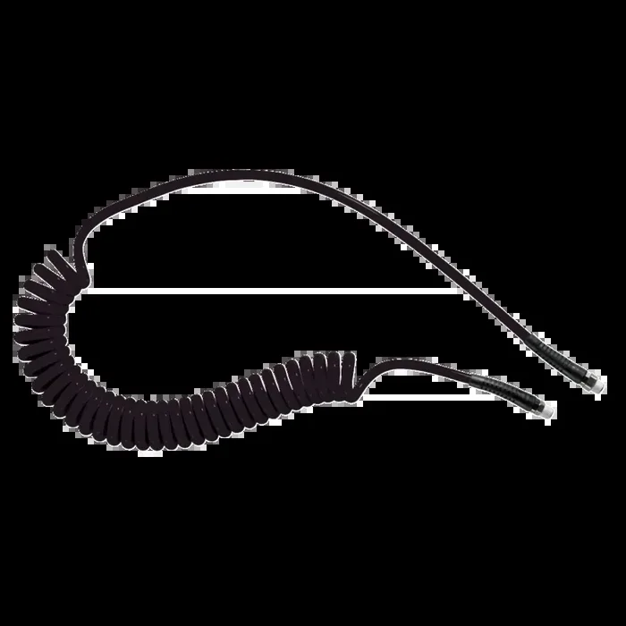 Tuyaux spiralés en polyuréthane Prevost 6,5 x 10 mm – 6 m avec raccord fileté fixe et raccord fileté rotatif, noir
