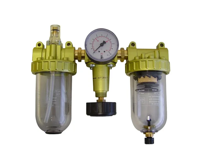 Unité de maintenance avec séparateur d&rsquo;eau, réducteur de pression, pulvérisateur d&rsquo;huile passage G3/8