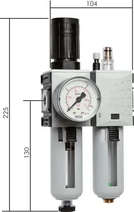Unité de maintenance FUTURA, 2 pièces, G 1/4″, 0,1 – 1 bar, type 1, purgeur automatique des condensats (fermé sans pression)