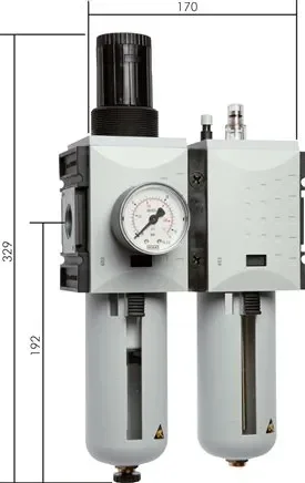 Unité de maintenance FUTURA, 2 pièces, G 3/4″, 0,5 – 8 bar, Baur.4