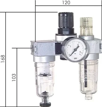 Unité de maintenance MULTIFIX (0), 3 pièces, G 1/8″, 0,1 – 3 bar