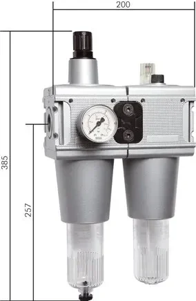 Unité de maintenance MULTIFIX (5), 2 pièces, G 1″, 0,5 – 10 bar, purgeur automatique des condensats (fermé sans pression)