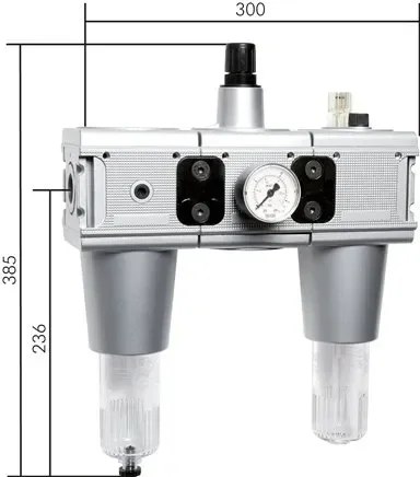 Unité de maintenance MULTIFIX (5), 3 pièces, G 1″, 0,5 – 16 bar, récipient métallique