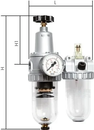 Unité de maintenance STANDARD, 2 pièces, G 1/4&Prime;, 0,5 – 10 bar