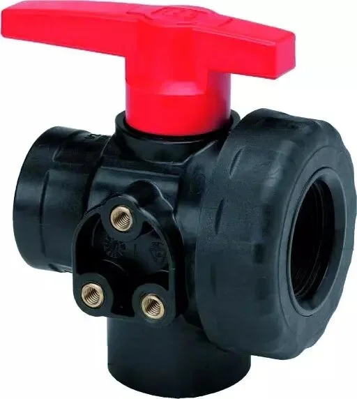 Vanne à bille 3v pp gaz1&Prime; ff-ll(pc)