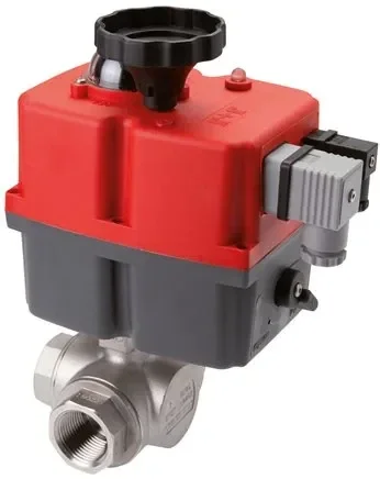 Vanne à bille électrique à 3 voies (T4), G 3/4&Prime;, 12 à 24 V (AC/DC)