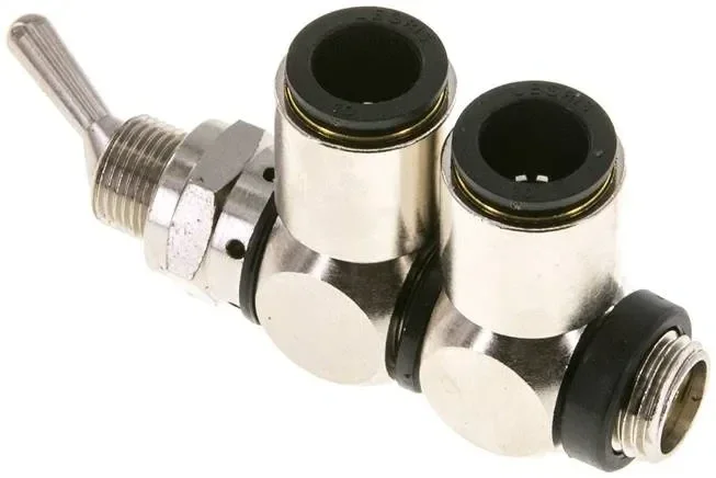 vanne à levier basculant 4/2 voies 10 mm (extérieur) / G 1/4&Prime; (M)