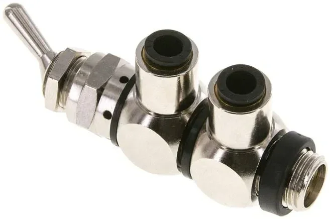 vanne à levier basculant 4/2 voies 6 mm (extérieur) / G 1/4&Prime; (M)