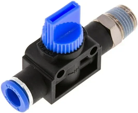 vanne d’arrêt 3/2 R 1/4″-8mm, côté tuyau à l’échappement