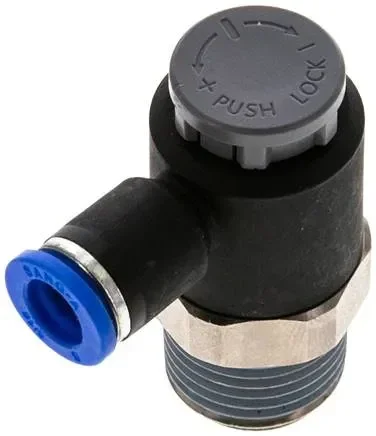Vanne d’étranglement compacte R 1/2″-8mm, à régulation d’air (standard)