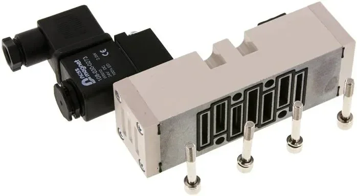 Vanne ISO (taille 1), 5/2 voies, rappel par ressort, 24 V=
