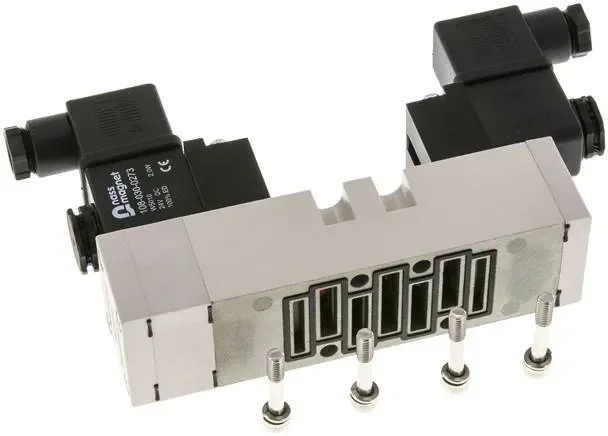 Vanne ISO (taille 1), 5/3 voies, centre fermé, 24 V AC