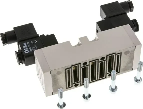 Vanne ISO (taille 2), 5/2 voies, vanne à impulsion, 230 V AC