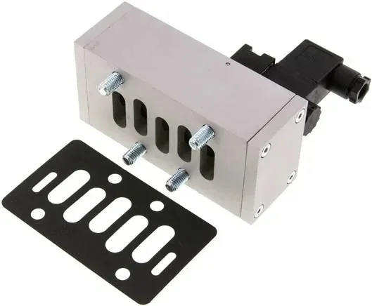 Vanne ISO (taille 3), rappel de ressort pneumatique 5/2, 12 V=