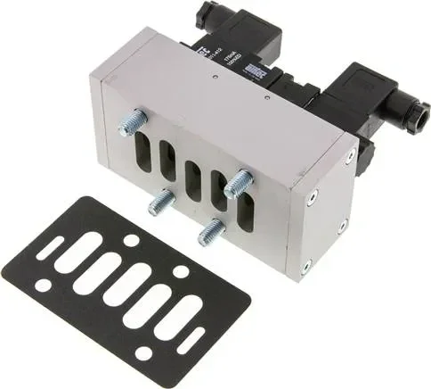 Vanne ISO (taille 3), vanne à impulsion 5/2 voies, 230 V AC