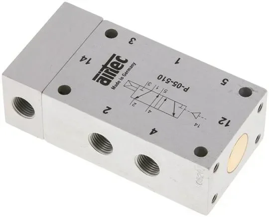 Vanne pneumatique 5/2 voies avec ressort pneumatique, G 1/8″
