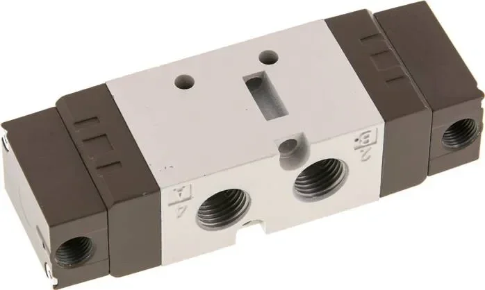 vanne pneumatique à 5/2 voies, G 1/4″ (pilote et évacuation G 1/8″), vanne à impulsion
