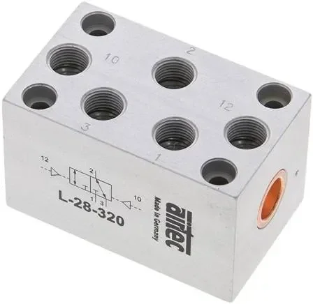 Vanne pneumatique à impulsion 3/2 voies, G 1/8&Prime;, homologation ATEX, raccordements en haut