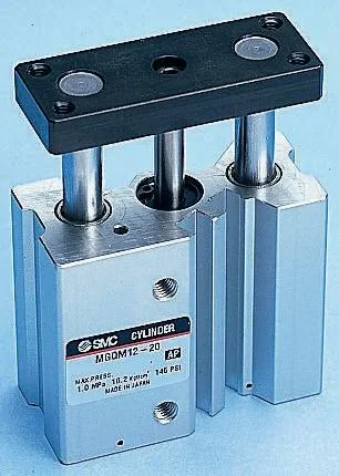 Vérin guidé pneumatique SMC MGQ, course 20mm, Ø du piston 12mm, action Double
