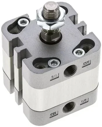 Vérin ISO 21287, double effet, piston 32mm, course 5mm, tige de piston AG