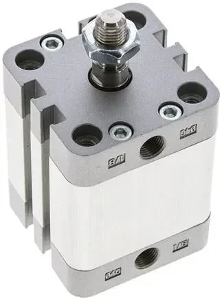 Vérin ISO 21287, double effet, piston 40mm, course 25mm, tige de piston AG
