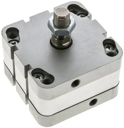 Vérin ISO 21287, double effet, piston 80mm, course 5mm, tige de piston AG